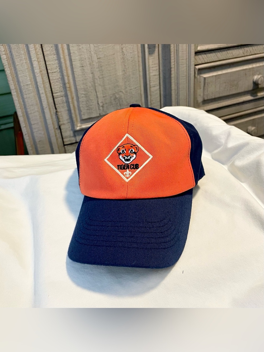 BSA~Cub Scout “Tiger Cub” Rank Baseball Style Cap/Hat - Size Med/Large - Twill